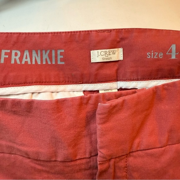J. Crew Frankie Stretch Pink Bermuda Chino Shorts Lightweight Casual - Picture 6 of 7